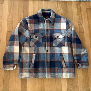 Vintage Sears Men’s Store Flannel Sherpa Lined Made In USA 1960s Rayon 42 Reg